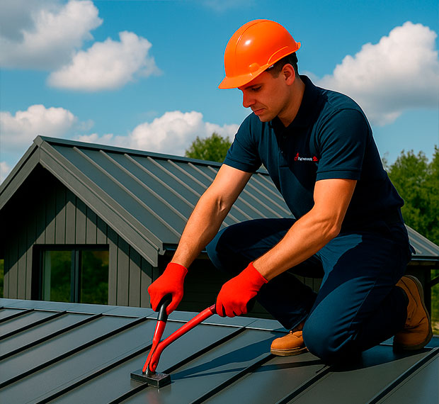 Монтаж фальцевой кровли в Хотьково