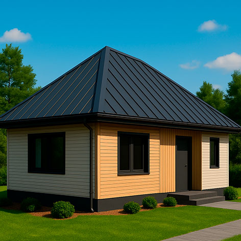 Трехскатная крыша